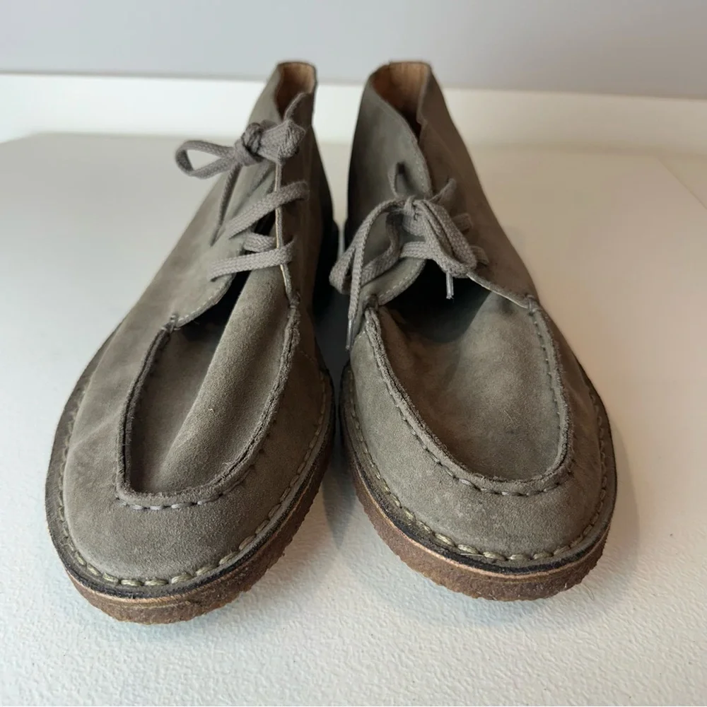J.Crew Men’s Gray Taupe Suede Made in Italy Casual Classic Chukka Boots Size 11
